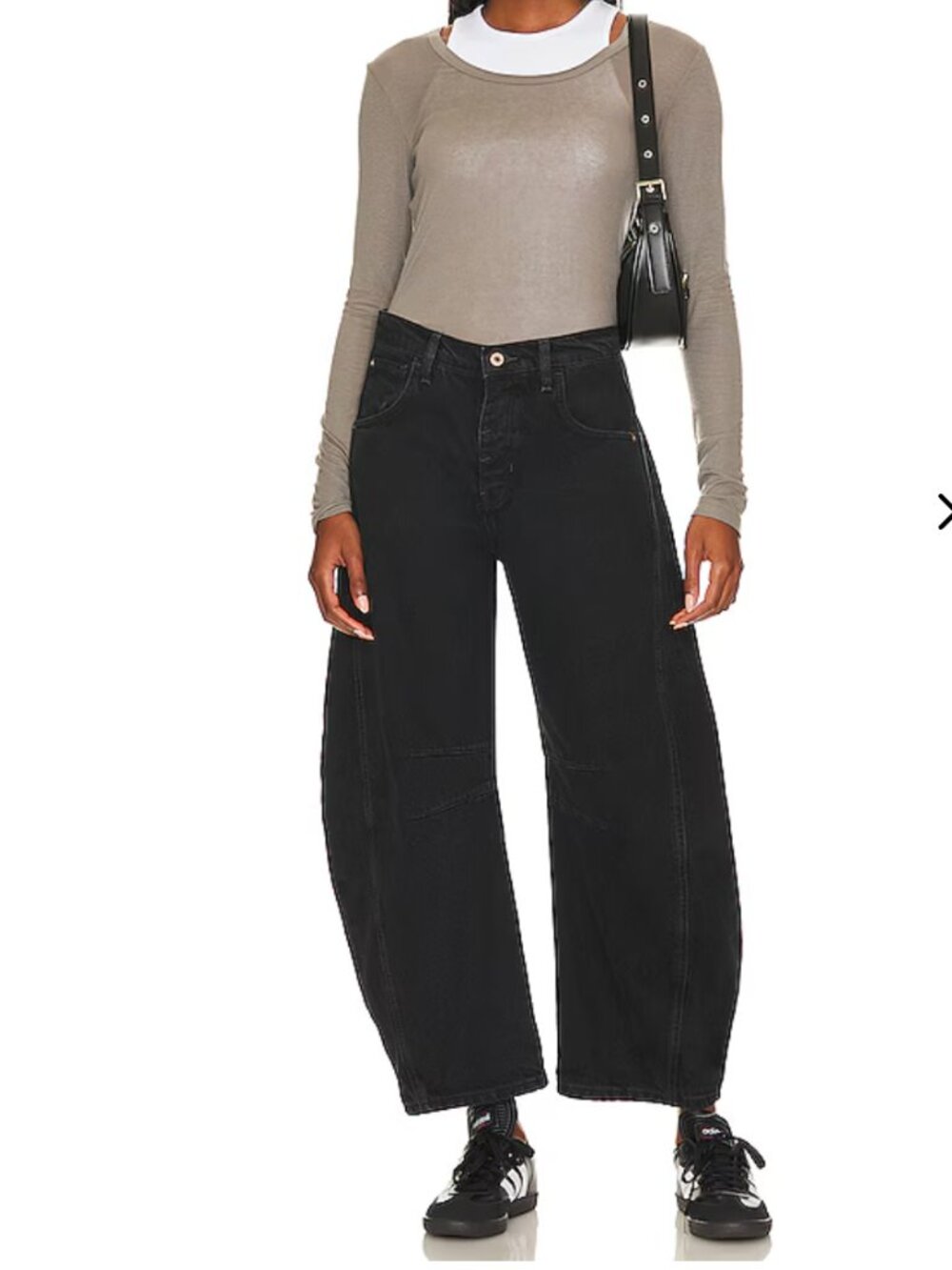 Barrel Leg Black Jeans - Free People size 29